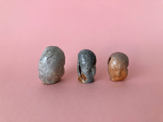 Pinched Boy Faces (Wood/Soda)