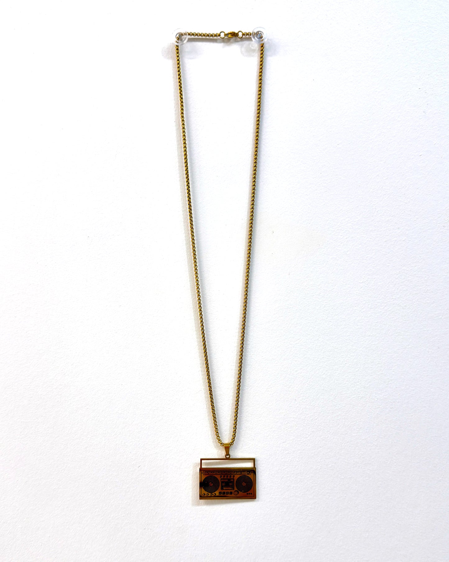 Ghetto Blaster necklace - gold