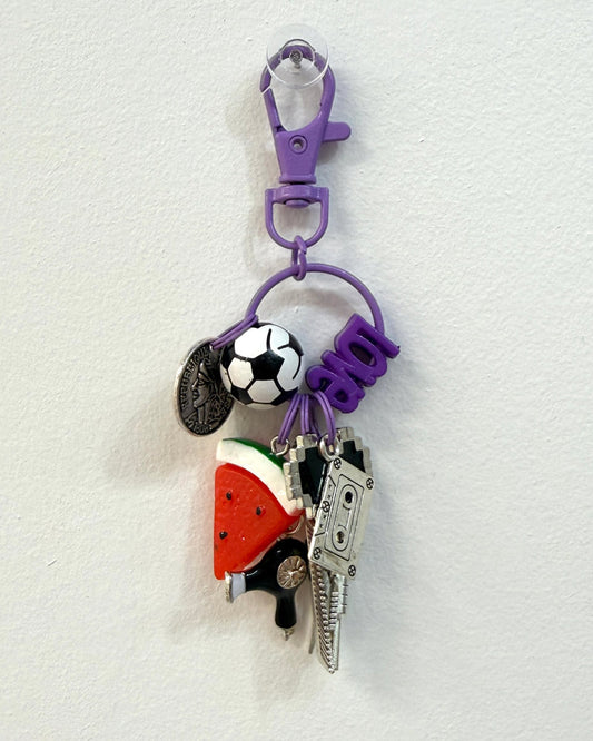 LOVE Bag Charm - purple