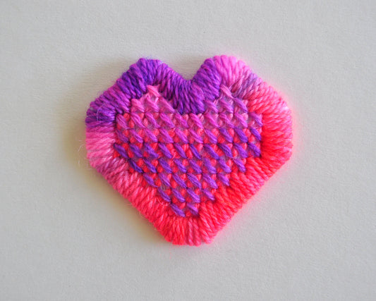 Heart X-Stitch Patch