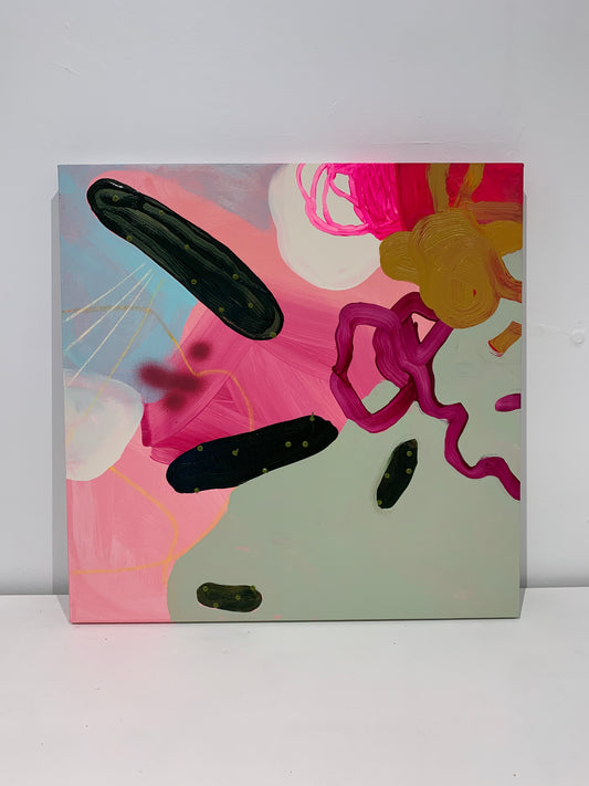 her morning routine includes a few minutes in front of the mirror