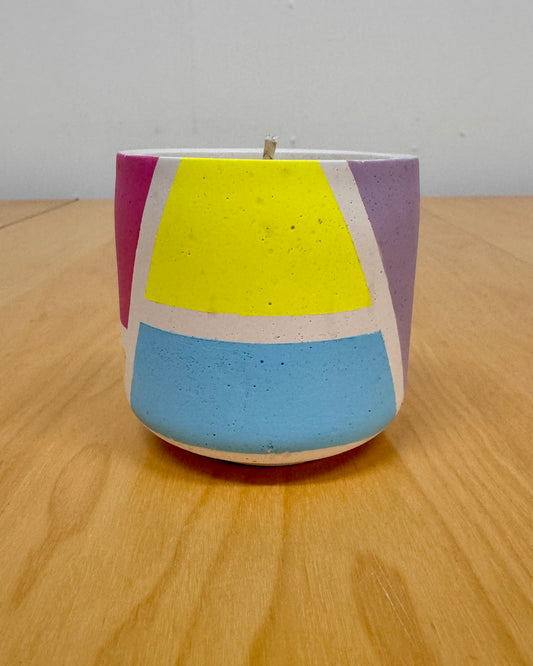 Beeswax Candle + Holder - blocks