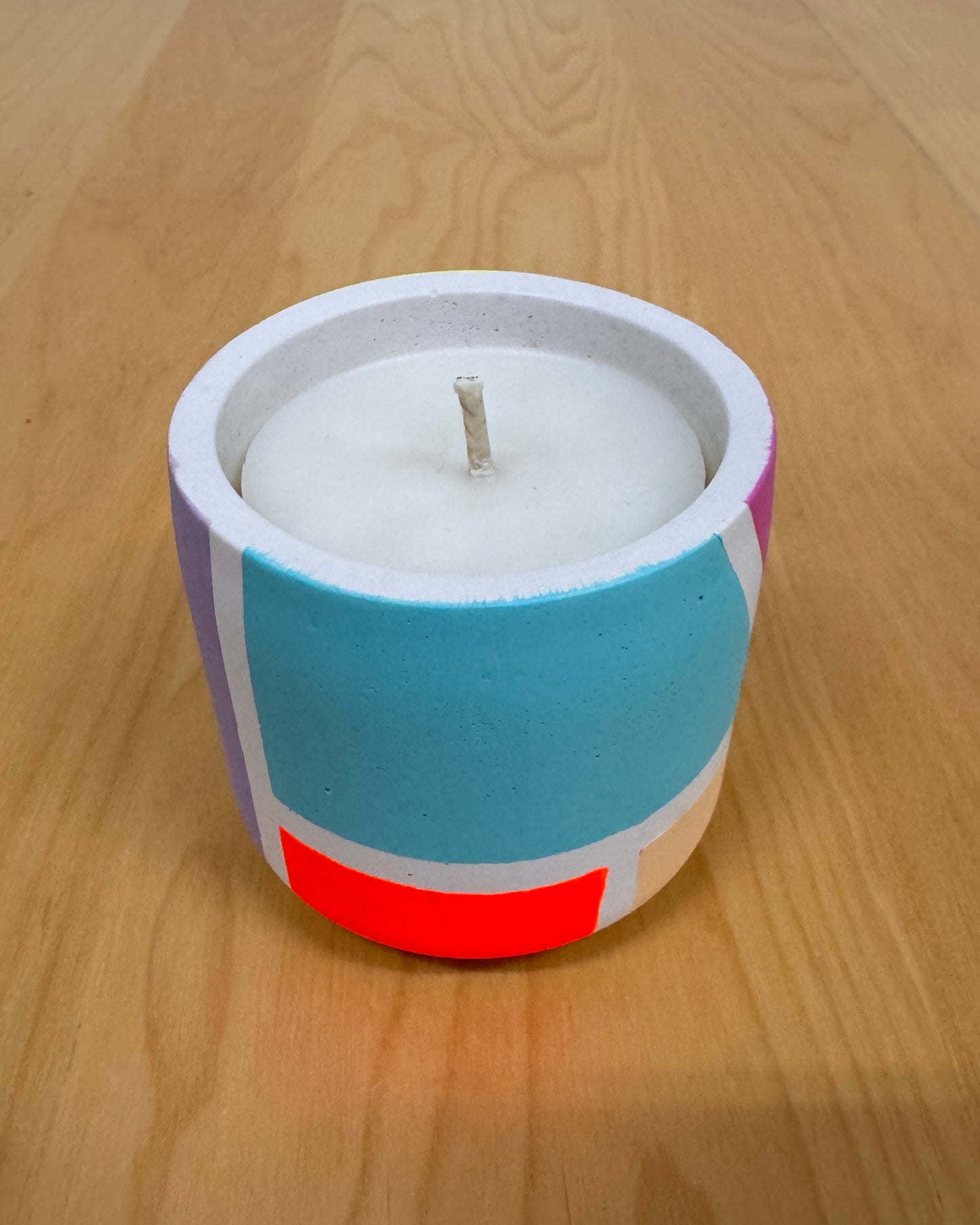 Beeswax Candle + Holder - blocks
