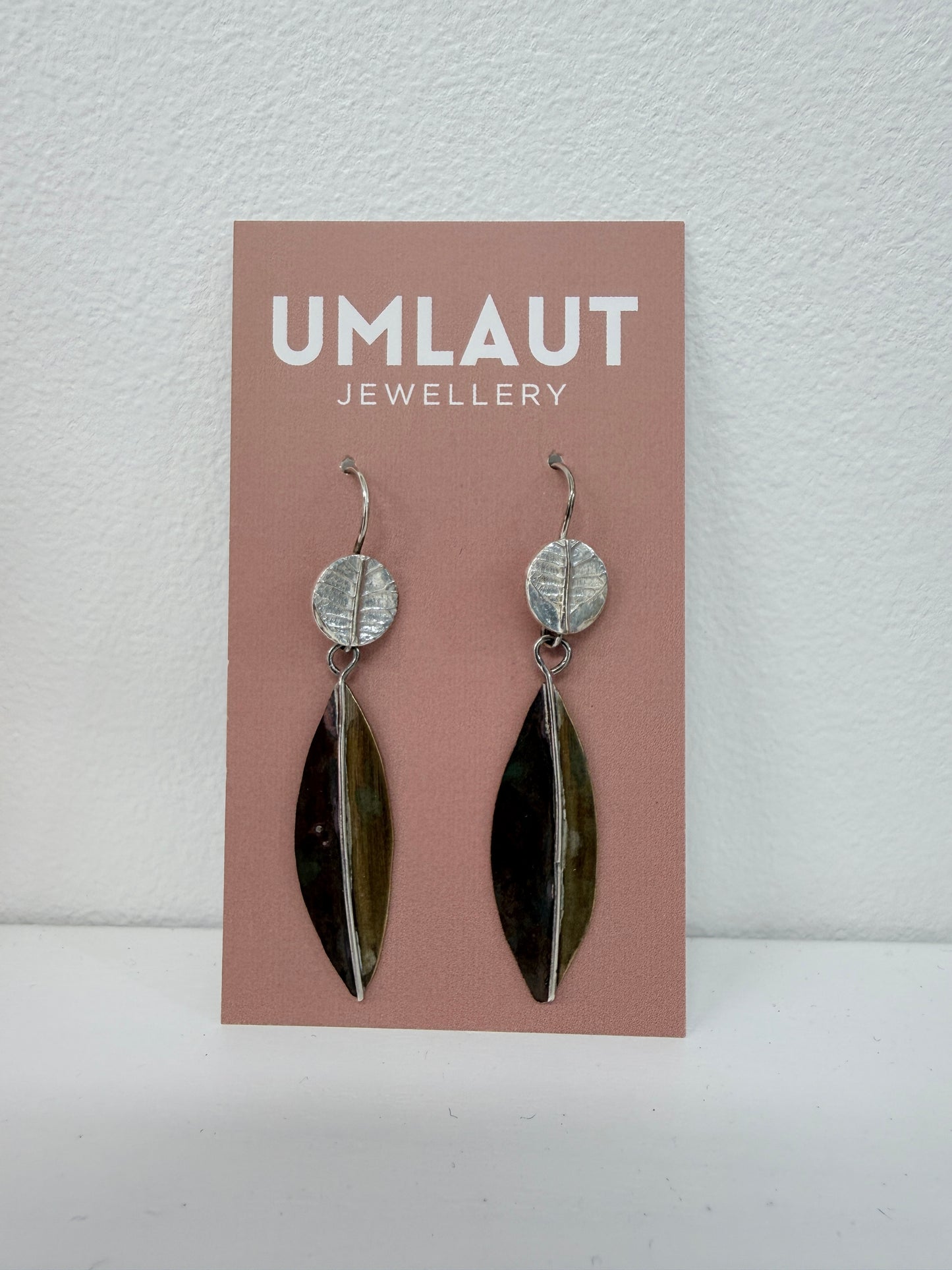 Smoke Bush Earrings - silver and brass collection