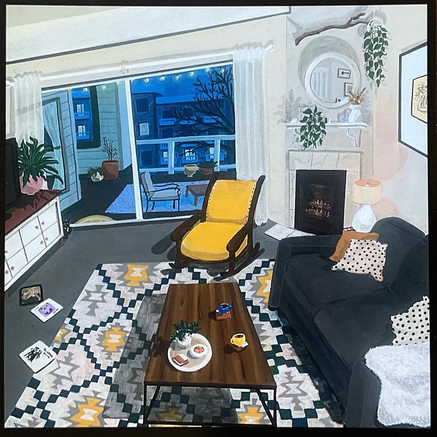 Yellow Chair (Portrait of the Artist as Her Own Living Room) - Print