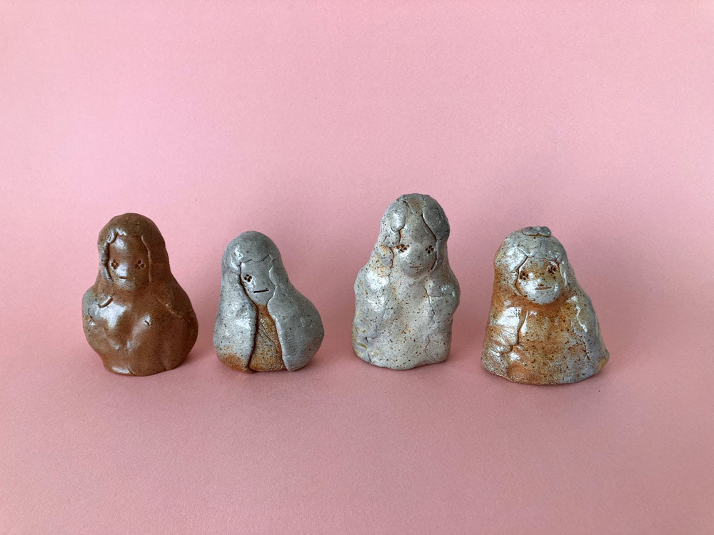 Pinched Femme Busts (Wood/Soda)
