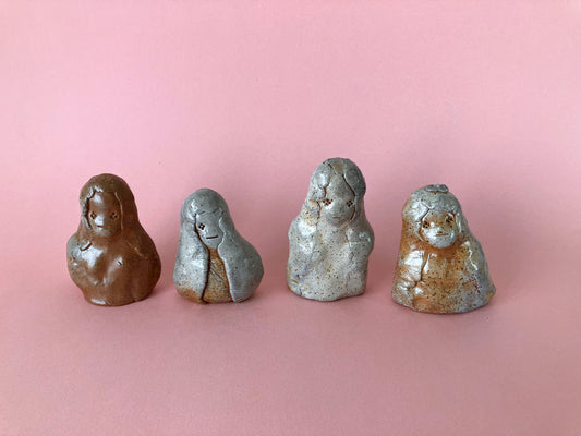 Pinched Femme Busts (Wood/Soda)