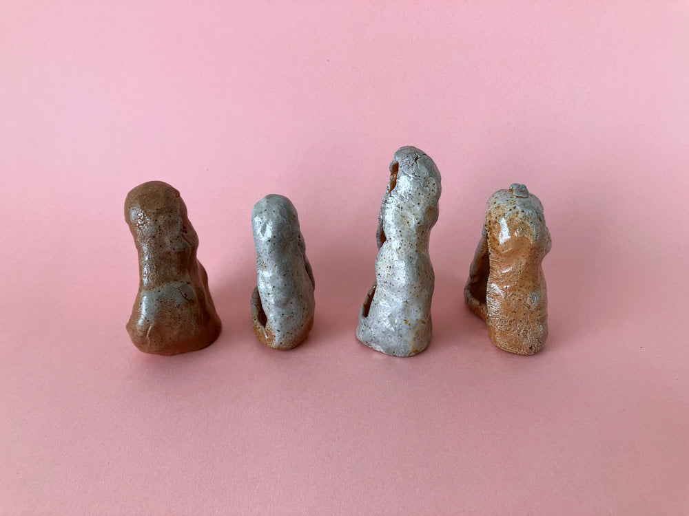 Pinched Femme Busts (Wood/Soda)