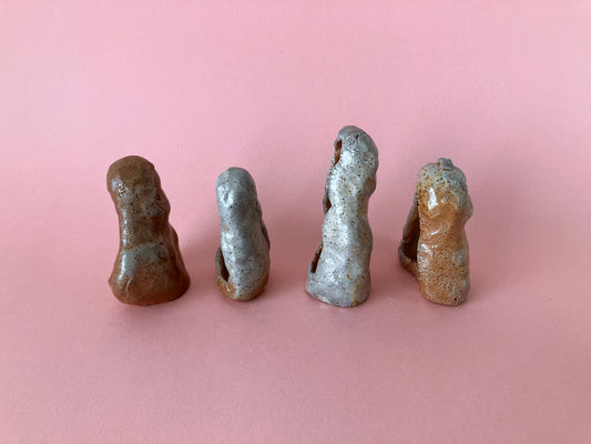 Pinched Femme Busts (Wood/Soda)