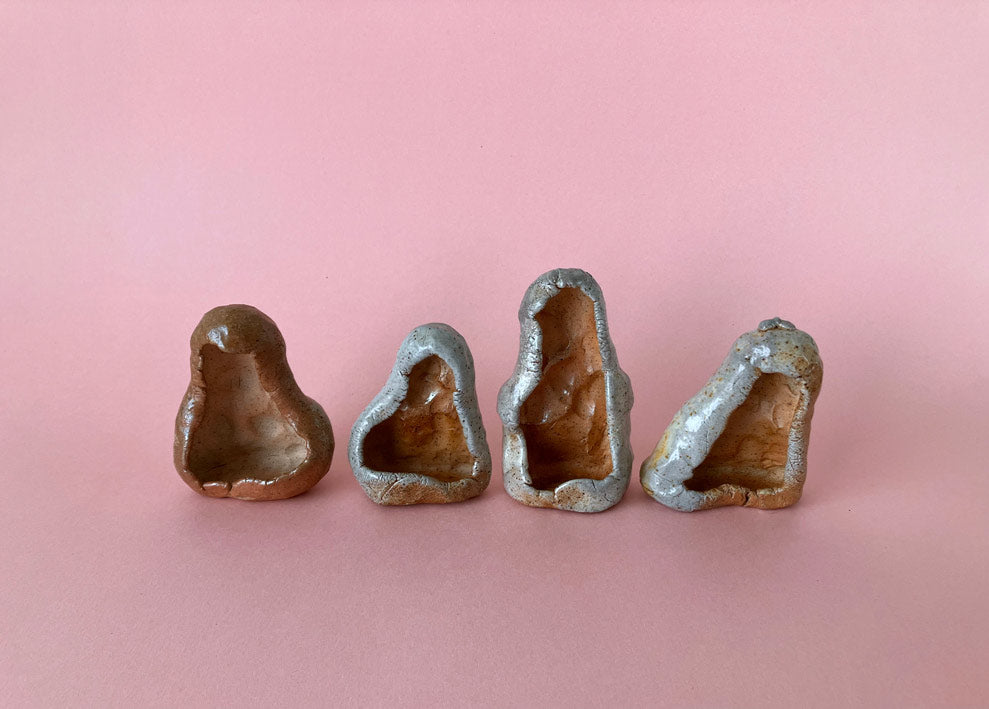 Pinched Femme Busts (Wood/Soda)
