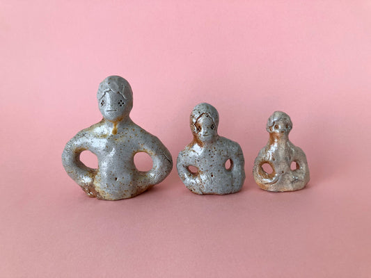 Pinched Boy Busts (Wood/Soda)