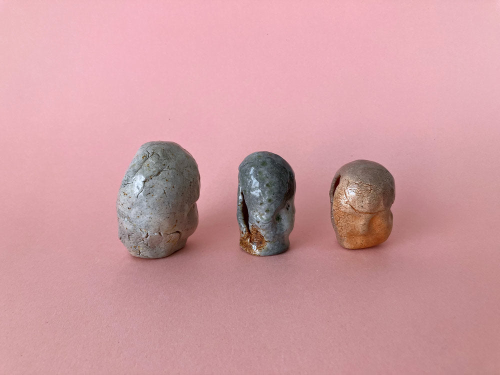 Pinched Boy Faces (Wood/Soda)