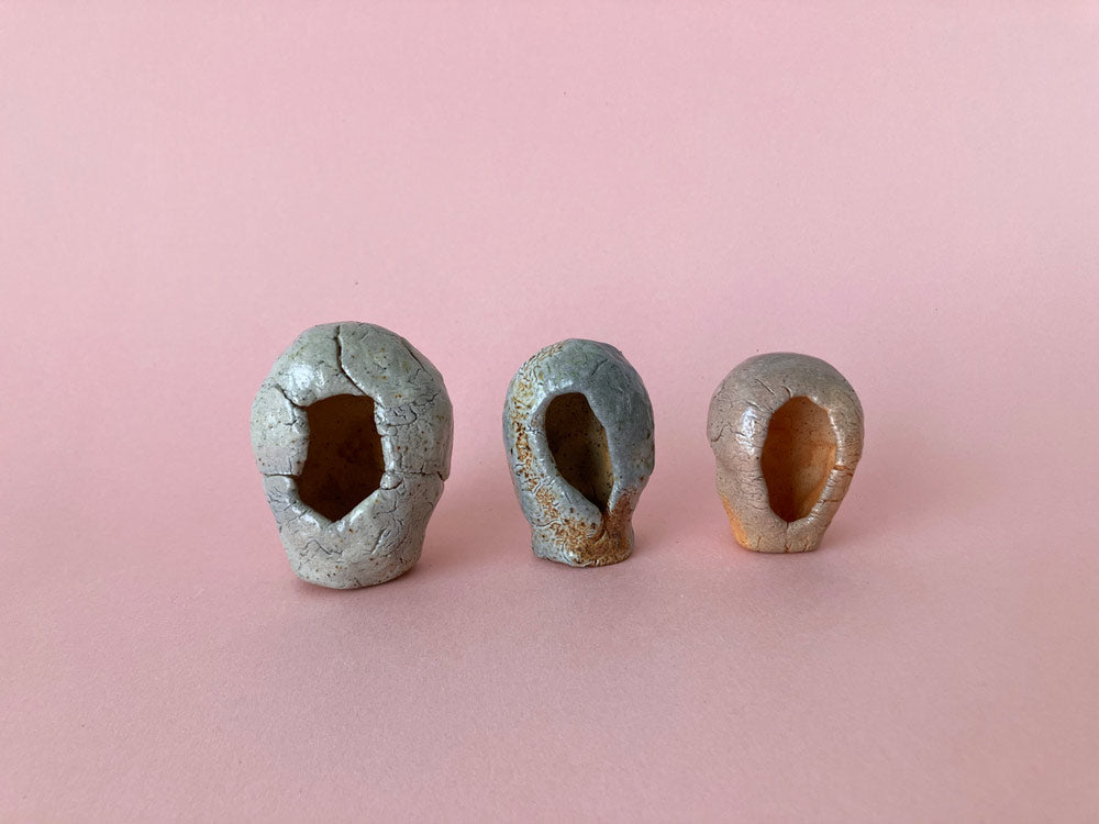 Pinched Boy Faces (Wood/Soda)