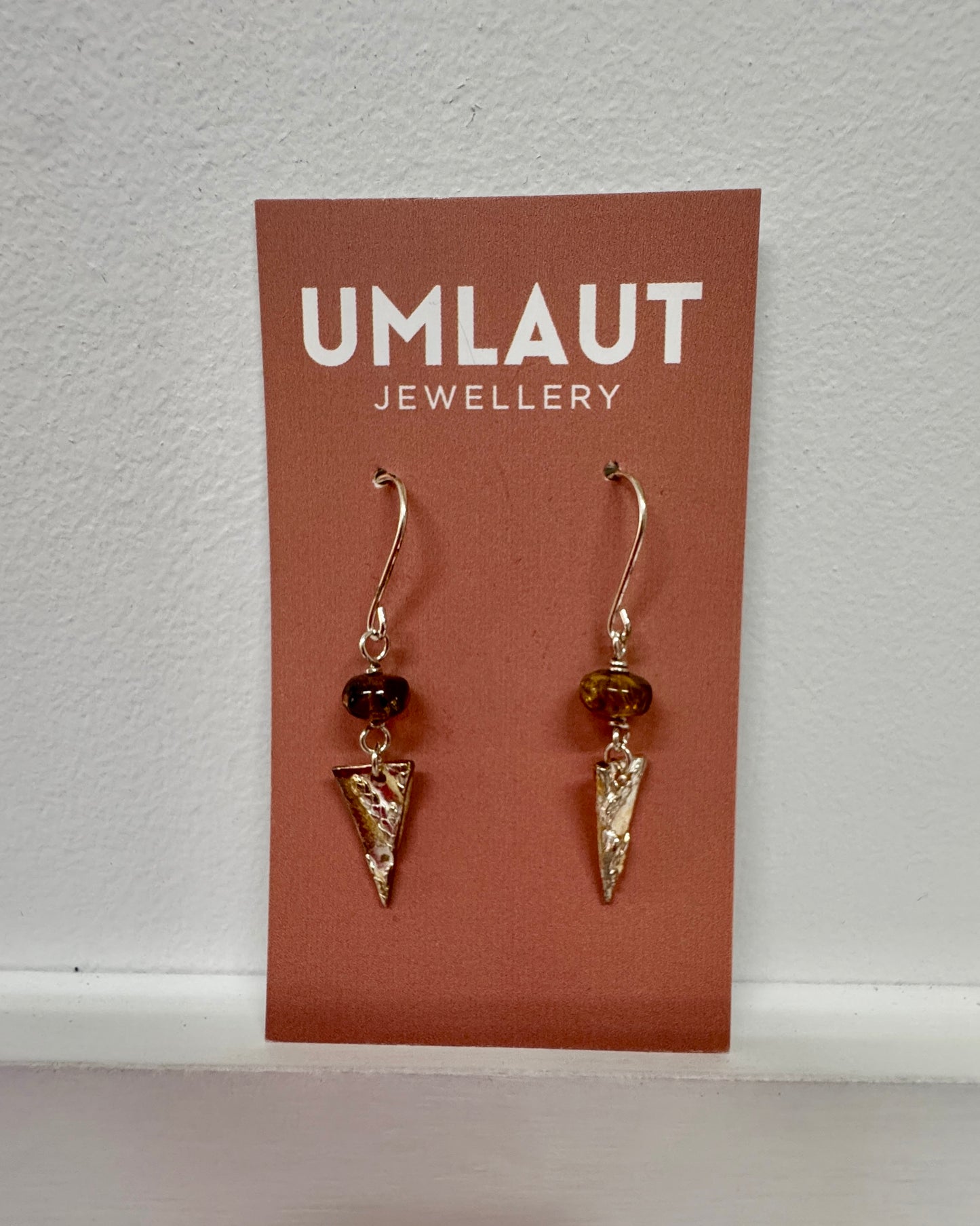 Amber & Cedar dangle earrings