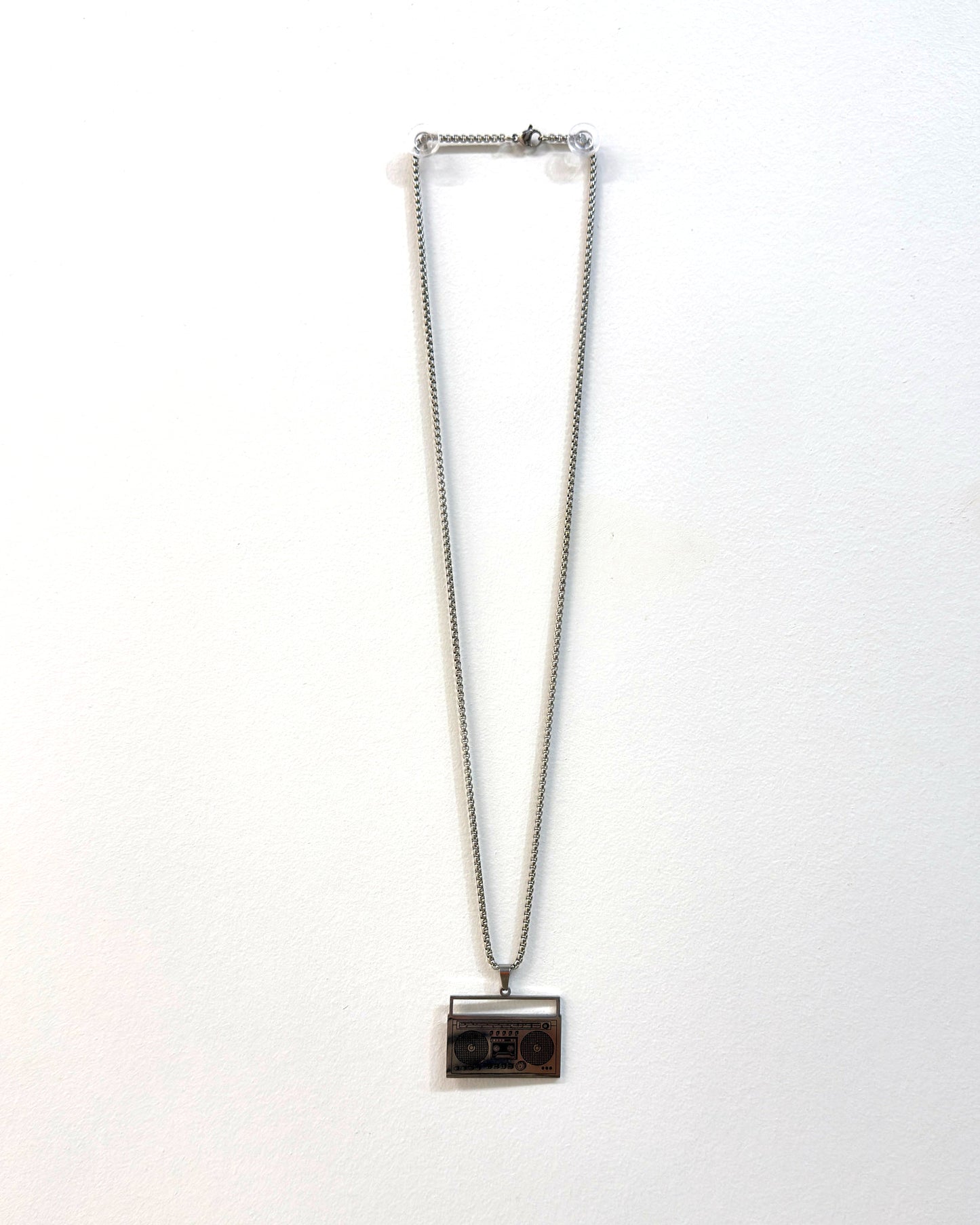 Ghetto Blaster necklace - silver
