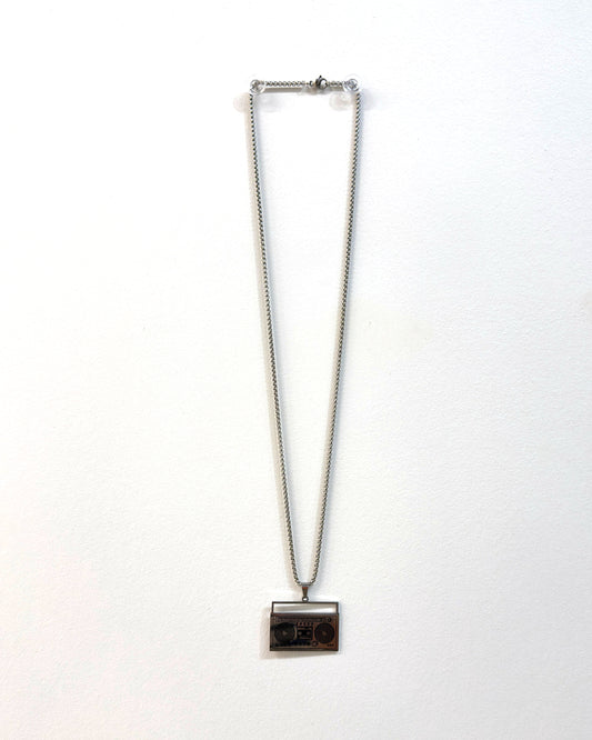Ghetto Blaster necklace - silver