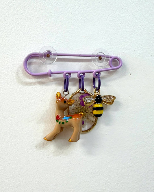 Forest Delights Brooch - purple