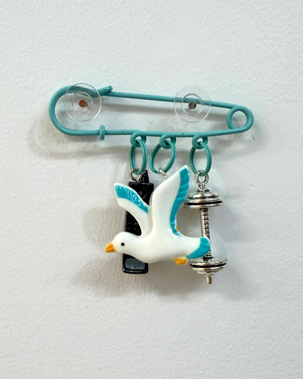 YVR West End Brooch - blue