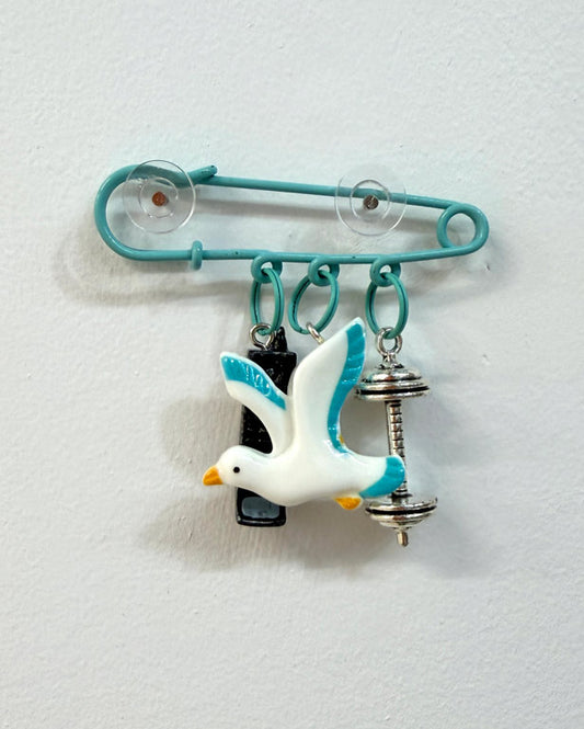 YVR West End Brooch - blue