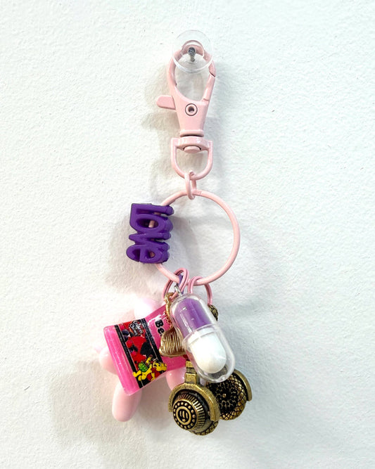 Art Scene Bag Charm - pink