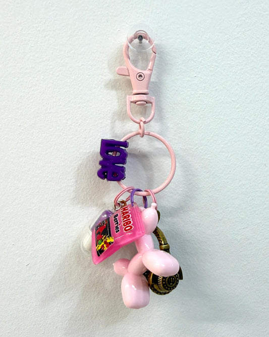 Art Scene Bag Charm - pink