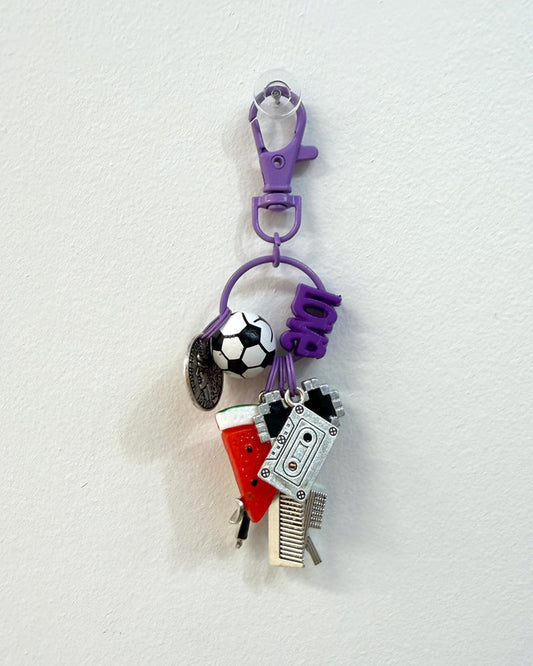 LOVE Bag Charm - purple
