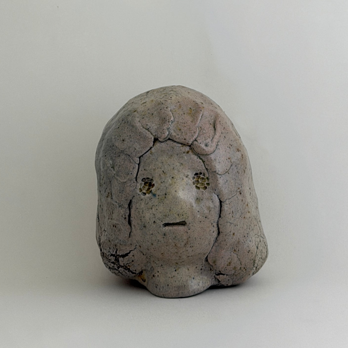 Pinched Girl Faces (Wood/Soda)