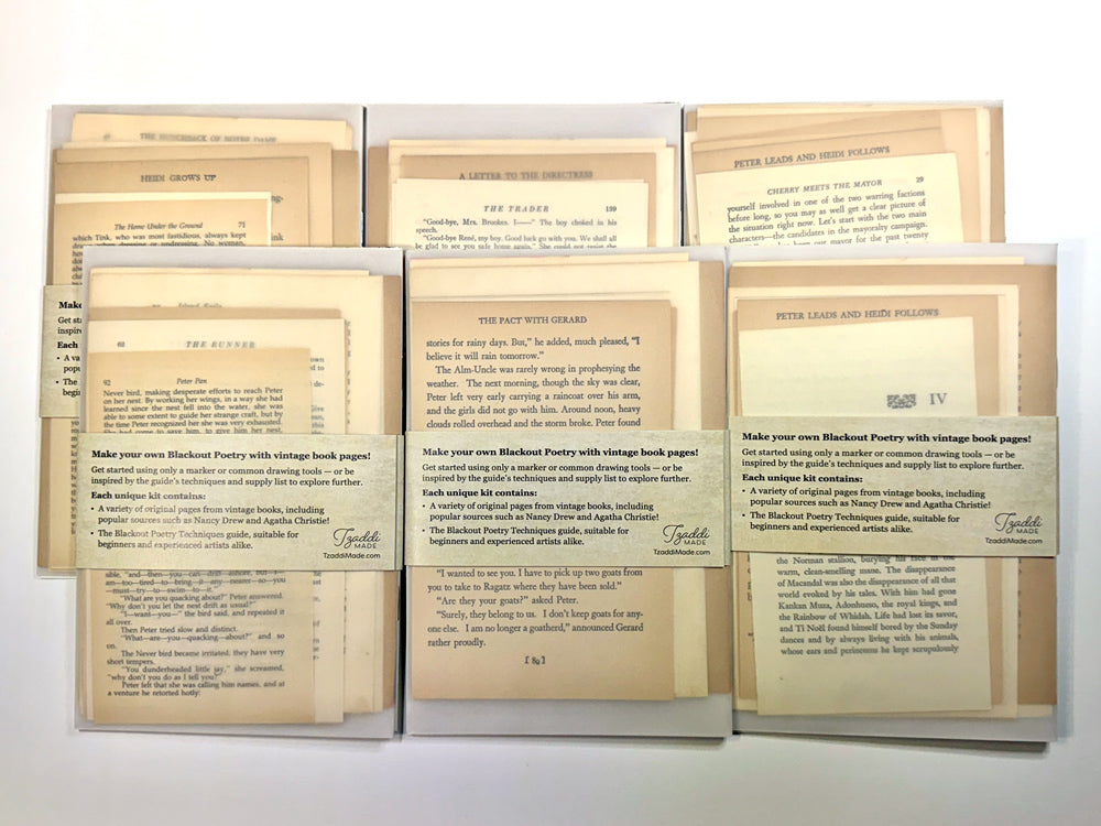 Blackout Poetry Spark Kits