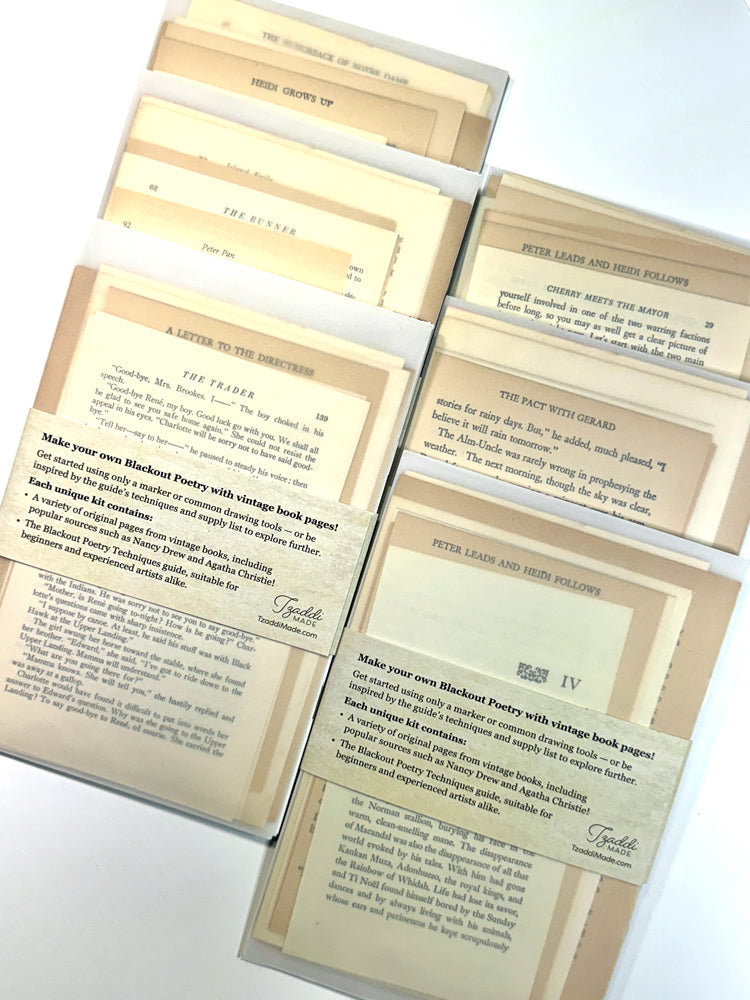 Blackout Poetry Spark Kits