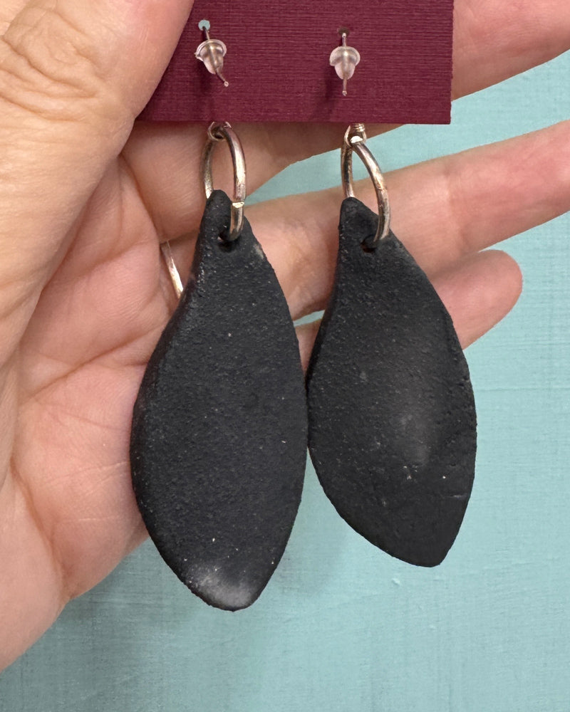 Raku fired clay earrings - 4