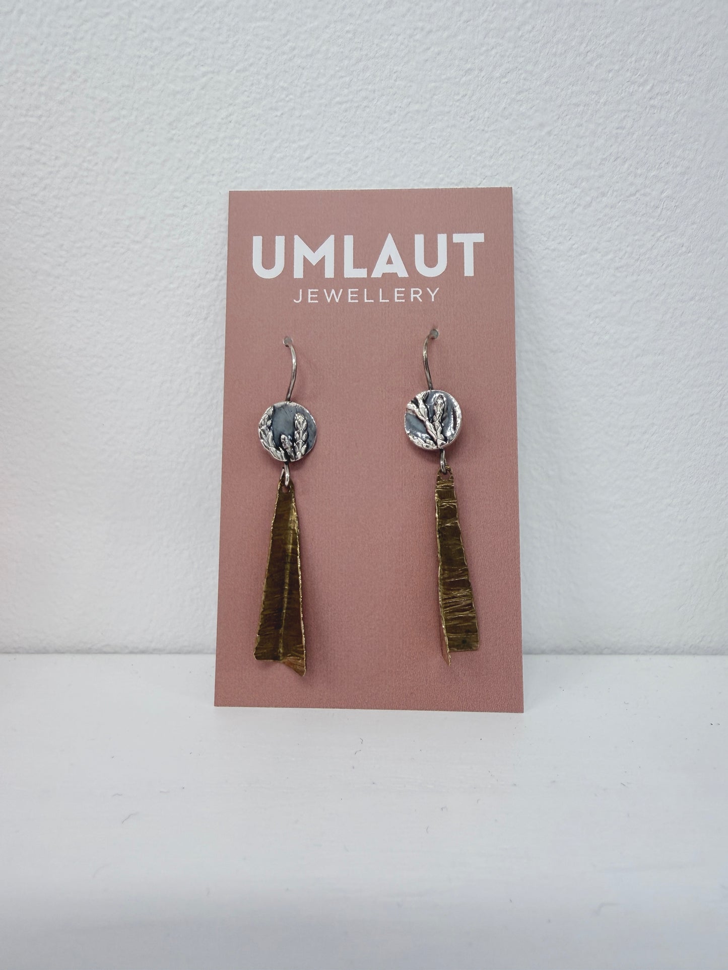 Cedar Earrings - silver and brass collection