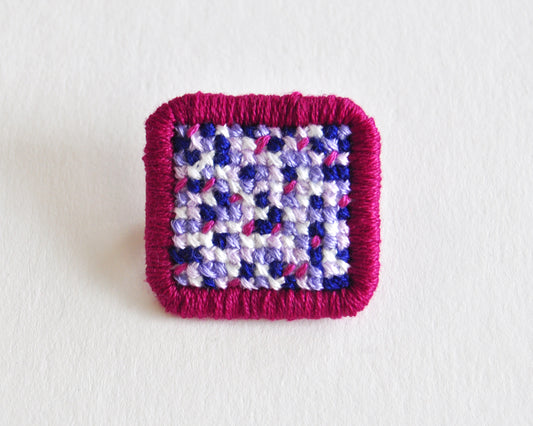 Glitch X-Stitch Pin