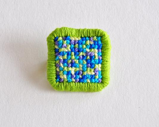 Glitch X-Stitch Pin