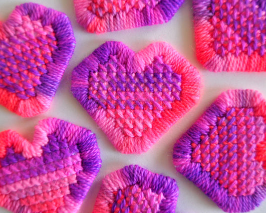 Heart X-Stitch Patch
