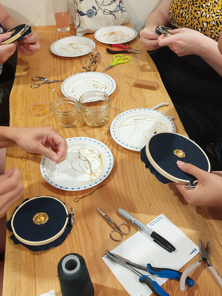 Workshop - Create a Sun Motif in Goldwork Embroidery