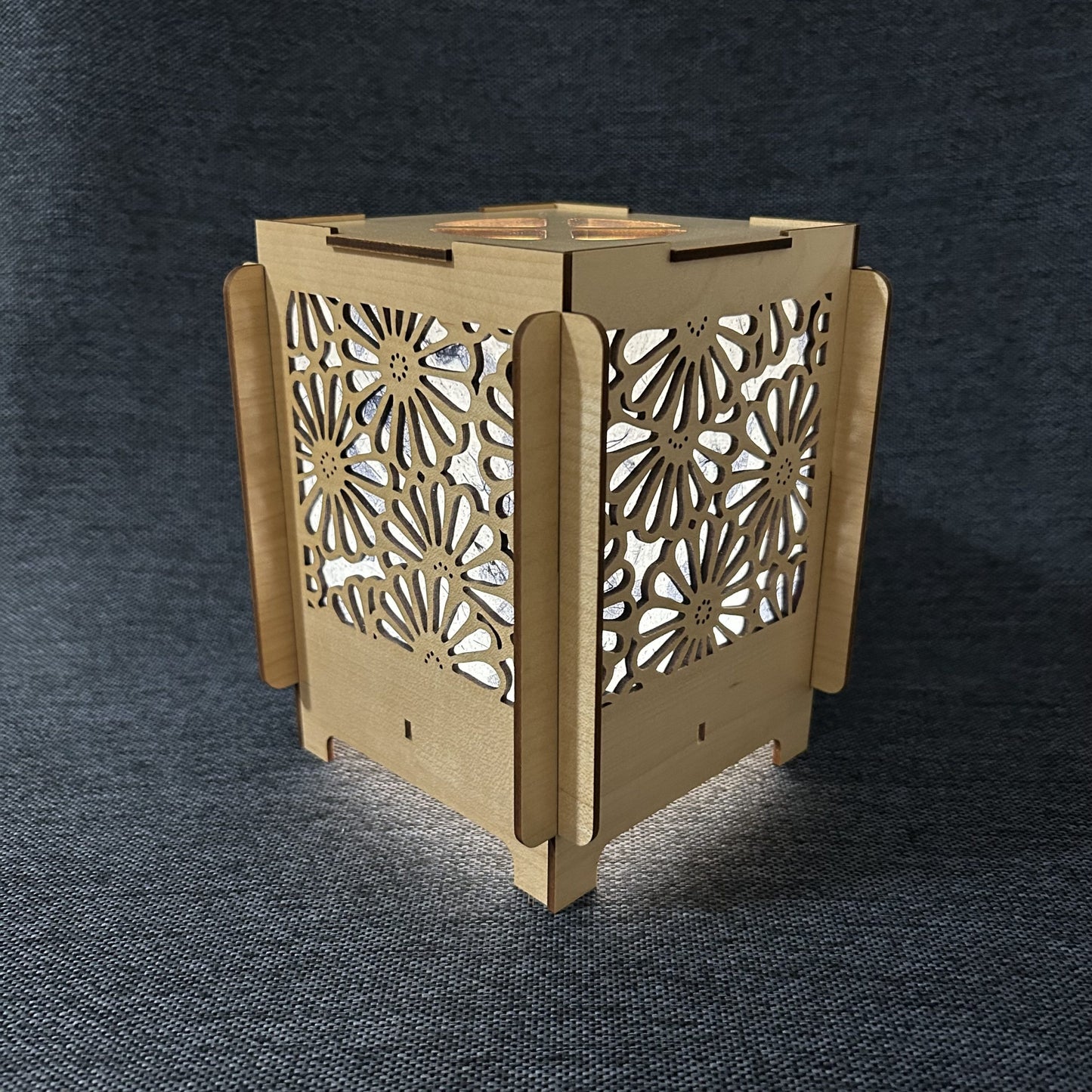 Decorative Lighted Wood Box