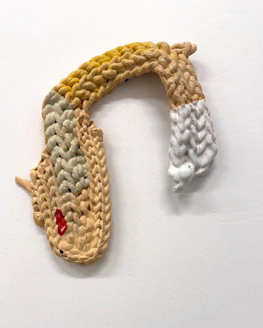 Untitled with winter mitten