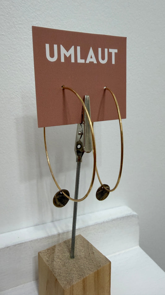 Sage hoop earrings