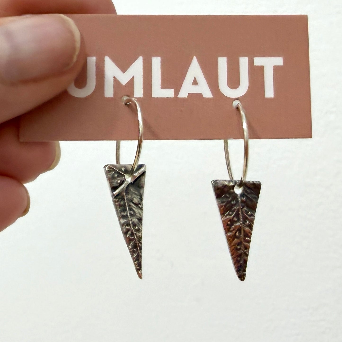 Tiny Plant Hoops - Fern Leaves - triangles