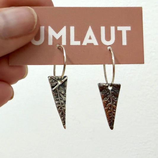 Tiny Plant Hoops - Fern Leaves - triangles