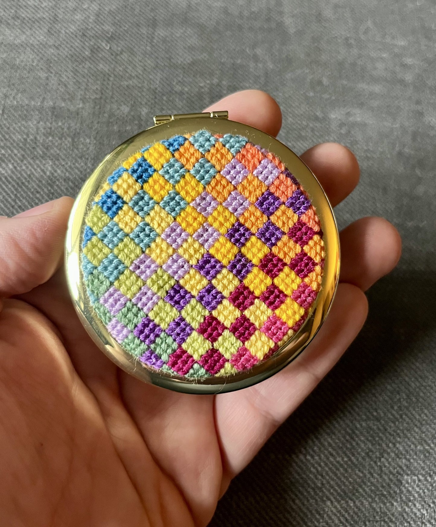 Cross Stitch Compact Mirrors